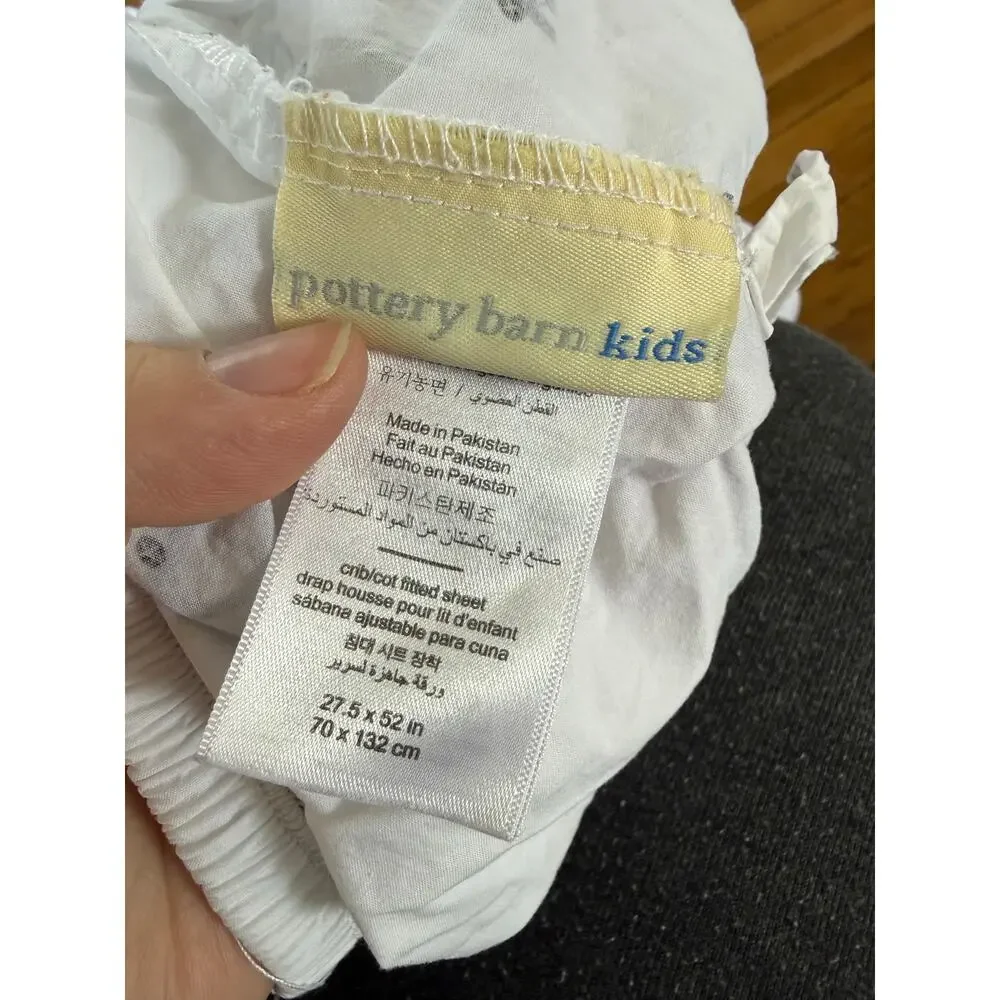 Pottery Barn‎ Kids car print crib sheet 27.5x52 in.